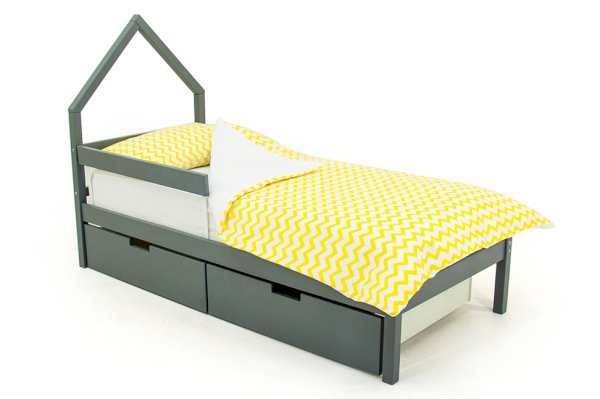 Детская кровать-домик мини Svogen цвет графит (Бельмарко)